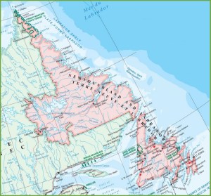 Labrador & Newfoundland-Map